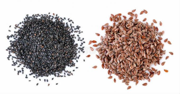 Ľanové semená, sezamové semienka