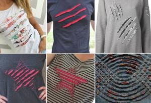 Nový život starých tričiek: odevy dekorácie nápady na ženilkové technike