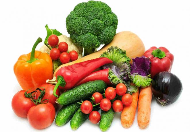 Farebné zeleniny a ovocia